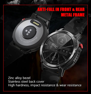 Military C22 Men's Smart Watch BT Call 4GB ROM Fitness Tracker 3ATM Waterproof Sport Smartwatch for Xiaomi Huawei IOS Phone 2023