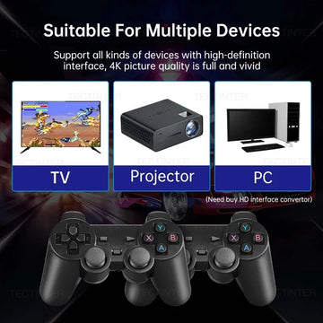 Video Game Console Built-in 20000 Games Wireless Controller TV Game Stick 4K HD Retro Mini Handheld Game Player