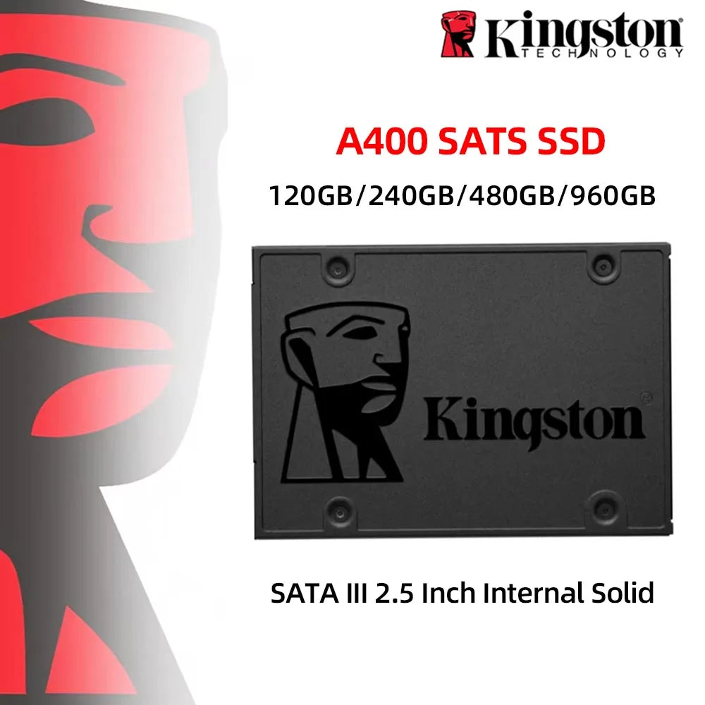 Kingston A400 SSD — 2.5", SATA III, 240GB/480GB/960GB
