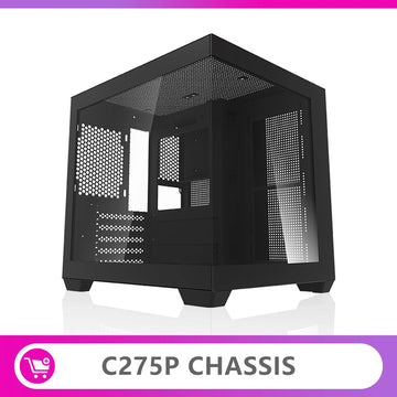 Darkflash C275P PC Case Sea View Room Gaming Computer Desktop M-ATX Motherboard  Double-Sided Tempered Glass PC Gamer Cabinet