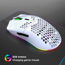 2.4G Wireless Charge Mouse RGB Luminous Ultralight Honeycomb Mouse Movement Speed 3600 6 D Game Mice For Laptop PC Gamer