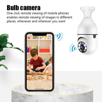 E27 Wifi Bulb Surveillance 360 Camera Night Vision Automatic Human Tracking Home Panoramic Wireless Security Protection Monitor