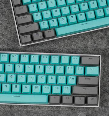 61 Key Set PBT Keycaps Ansi 60% Computer Gamer Mechanical Keyboard Cap Backlight OEM Miami DOLCH GK61 SK61 Anne pro 2 RK61 K617