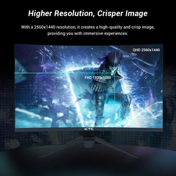 KTC H27S17 27-inch 1500R Curved Gaming Monitor QHD 2560x1440 16:9 ELED 170Hz 120% sRGB 4000:1 Contrast Ratio Low Motion Blur