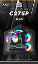 Darkflash C275P PC Case Sea View Room Gaming Computer Desktop M-ATX Motherboard  Double-Sided Tempered Glass PC Gamer Cabinet