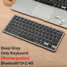 Bluetooth 5.0 & 2.4G Wireless Keyboard and Mouse Combo Mini Multimedia Keyboard Mouse Set For Laptop PC TV iPad Macbook Android