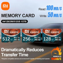 Mijia Xiaomi 2TB SD Memory Card 1TB 512GB High Speed U3 Class 10 TF Card 4K Ultra-HD Video Card SD Flash Memory Cards 128GB 64GB