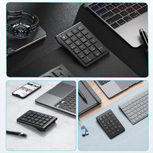 Missgoal Mini Wireless Numpad Bluetooth Rechargeable Number Pad for  Laptop Ergonomic Numeric Keypad For Accounting Finance