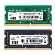 VEHT DDR3 DDR3L 2GB 4GB 8GB SODIMM Memories Ram 8500 10600 12800 204Pin PC3 1.5V PC3L 1.35V 1066 1333 1600Mhz Laptop Memory Ram