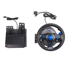 Game Racing Wheel Gaming Steering Wheel 180 Degree Rotation Multifunctional 3 in 1 Game Racing Wheel with Pedals for PC