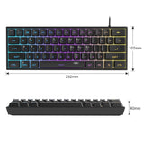 MageGee Mini 60% Compact Gaming Keyboard — RGB, 61 Keys