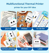 Portable thermal printer mini cat print photo pocket thermal label printer 58mm printing wireless Bluetooth Android iOS printers