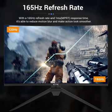 KTC H32S17 32 inch 1500R Curved Gaming Monitor 2560x1440 QHD 165Hz 16:9 ELED HDR10 Low-blue Compatible with FreeSync and G-SYNC