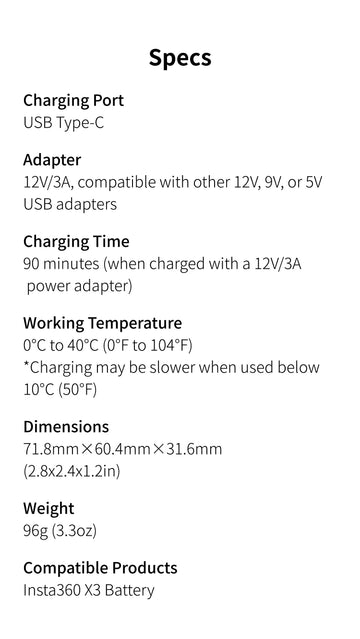 Insta360 X3 Battery And Fast Charger Hub For Insta 360 ONE X 3 Original Power Accessories