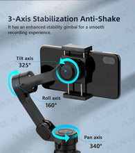 AXNEN HQ4 3-Axis Handheld Gimbal Smartphone Stabilizer Smart Follow Tracking Stable Video Record for iPhone 14 Pro Xiaomi Huawei