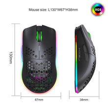 2.4G Wireless Charge Mouse RGB Luminous Ultralight Honeycomb Mouse Movement Speed 3600 6 D Game Mice For Laptop PC Gamer