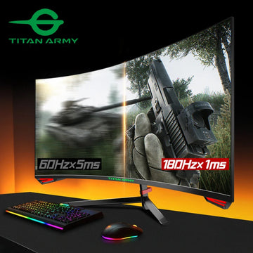 TITAN AMRY 23.6 inch 180Hz 1ms 1500R curved screen gaming esports full HD 1080P compatible 144Hz computer monitor 24A3G