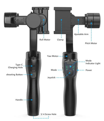 F8 Handheld 3-Axis Gimbal Phone Holder Anti Shake Video Record Stabilizer for Smartphone Xiaomi iPhone 13 14 Pro Max