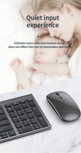 Gray Bluetooth 5.0 & 2.4G Wireless Keyboard Mouse Combo Rechargeable Full Size Wireless Keyboard for Notebook Laptop