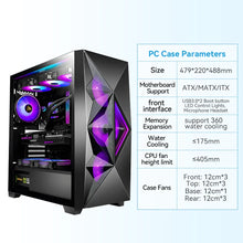 Antec DF800 FLUX PC Case Glass Side Case ATX Mid Tower Support 360 Water Cooled Side Computer Case With 5 Pcs Fans 컴퓨터 케이스 PCケース