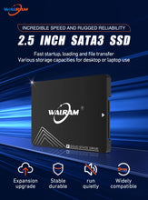 WALRAM Sata3 SSD 1TB 2.5 Inch "Internal Hard Drive Disk 128GB 256GB 512GB HDD Solid State Hard Disk for Laptop Desktop