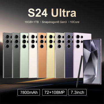 S24 Ultra Android Smartphone 7.3'' HD 5G Snapdragon 8 Gen 3 16GB+1TB Cellphones Mobile Phones Face Unlocked Cell Phone Tablet