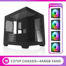 Darkflash C275P PC Case Sea View Room Gaming Computer Desktop M-ATX Motherboard  Double-Sided Tempered Glass PC Gamer Cabinet