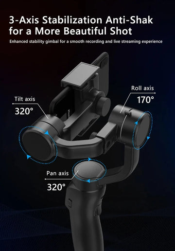 F8 Handheld 3-Axis Gimbal Phone Holder Anti Shake Video Record Stabilizer for Smartphone Xiaomi iPhone 13 14 Pro Max