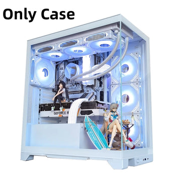 WJCOOLMAN Prism PRO ATX Computer Case Seaview Room PC Case Desktop Glass Transparent Type-C Support 240/280/360 Water Cool 케이스