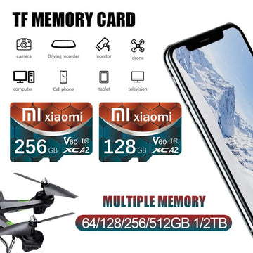 Mijia Xiaomi 2TB SD Memory Card 1TB 512GB High Speed U3 Class 10 TF Card 4K Ultra-HD Video Card SD Flash Memory Cards 128GB 64GB