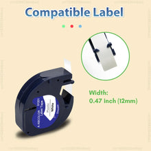 Portable Label Maker Dymo LT100H LT-100H Adhesive Label Printer Handheld Labeling Machine with Dymo LetraTag 91200 Label Tape