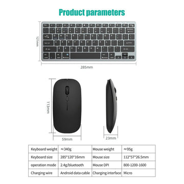 Wireless Keyboard Bluetooth 5.0&2.4G Mini Multimedia teclado bluetooth For Laptop PC TV iPad Macbook Android iPad keyboard