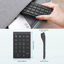 Missgoal Mini Wireless Numpad Bluetooth Rechargeable Number Pad for  Laptop Ergonomic Numeric Keypad For Accounting Finance