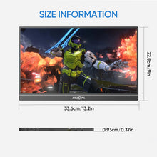 ARZOPA 16.1 inches Portable Monitor,144hz,100%sRGB,1080P FHD,IPS Screen,Z1FC