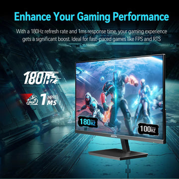 ARZOPA 27inch Monitor 180Hz QHD 2K FastIPS FreeSync Portable Gaming Monitor Second Screen M1RC