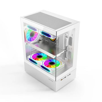 Power Train Illusionary Realm Desktop Computer Case Seaview Room Side Transparent M-ATX/ITX Chassis Support 240 Water Cooler