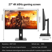 Anmite 27" IPS 4K Monitor Ps4 LCD Computer Game High color gamut screen suitable for graphic designers