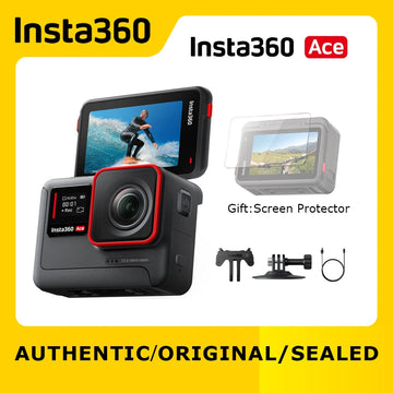 Insta360 Ace Action Camera - 1/2" 48MP Sensor,4K120fps Slow-Mo,Active HDR Video,FlowState Stabilization,2.4'' Flip Touchscreen