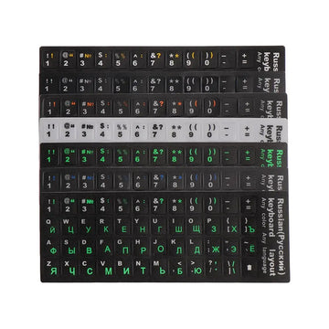 Russian Letters Language Keyboard Sticker Frosted PVC Waterproof Stickers for Notebook Computer Desktop Keyboard Keypad Laptop