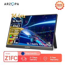 ARZOPA 16.1 inches Portable Monitor,144hz,100%sRGB,1080P FHD,IPS Screen,Z1FC