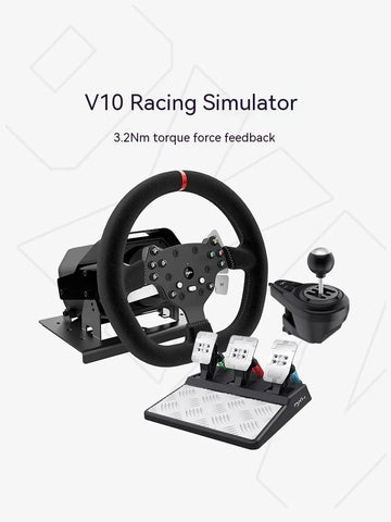 Pxn V10 Steering Wheel Game Controller 900 Rotation Angle Wired Force Feedback Gamer Steering Wheel For Ps4/Switch/Xbox Custom