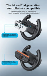 HONCAM support de roue de course universel pour Switch & Switch2 Joycon contrôleur de roue de jeu avec base à ventouse sécurisée pour accès NS2