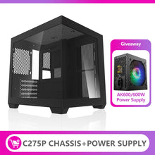 Darkflash C275P PC Case Sea View Room Gaming Computer Desktop M-ATX Motherboard  Double-Sided Tempered Glass PC Gamer Cabinet