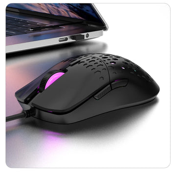 RAIKU G701 Wired 6 Keys Mouse Colorful Lighting Gaming and Office For Microsoft Windows and Apple IOS System