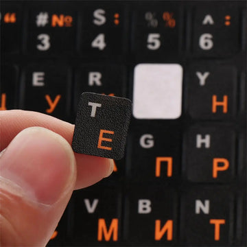 Russian Letters Language Keyboard Sticker Frosted PVC Waterproof Stickers for Notebook Computer Desktop Keyboard Keypad Laptop