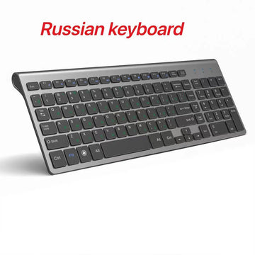 Wireless Keyboard Mouse Spanish/Russian Set 2.4G Ultra-Thin Sleek Design for office/travel Full Size Wireless Mouse Keyboard