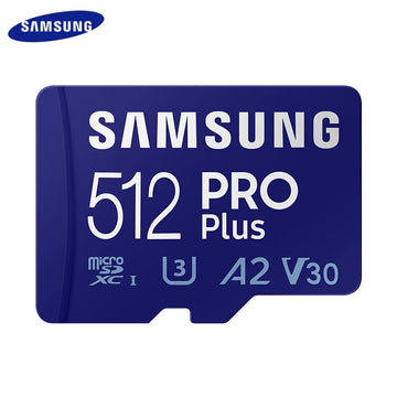 Samsung Pro Plus Memory Card 512GB 256GB 128GB U3 V30 A2 High Speed UHS-I Class 10 TF Card 64GB U1 A1 V10 EVO PLUS Micro SD Card