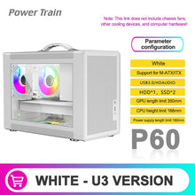 Power Train P60 M-ATX Portable Computer Case ITX Motherboard ATX/SFX Power Supply Support U3 Type-C Desktop MINI Small Chassis