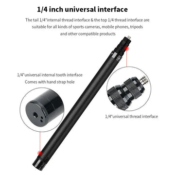 1.2m 3m Carbon Fiber Invisible Selfie Stick Bullet Time Rotating Handle Tripod for GoPro Insta360 X4 X3 X2 Ace Pro Accessories