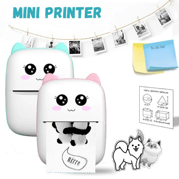 MINI Portable Thermal Printer Wireless Label Memo Machine 200dpi Bluetooth Inkless Pocket Imprimante Phone Notes Printing Paper